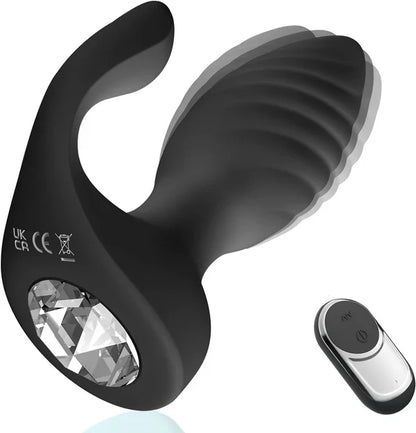 2 in 1 Remote Control Vibrator Prostate Massager Anal Vibrator with 10 Vibrating Modes