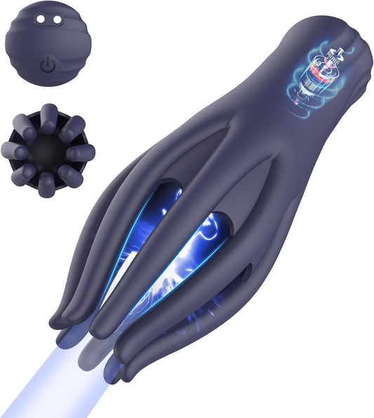 3 in 1 Penis Vibrator Massager Glans Stimulator with 10 Powerful Vibration Modes