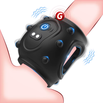 360° All-round Penis Trainer Cock Ring Glans Massage with 10 Vibration Modes