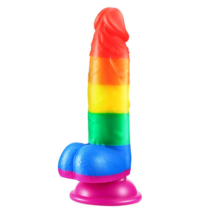 7.6 Inch Colorful Rainbow Realistic Dildos