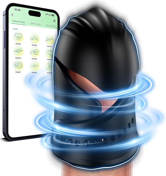 Adjustable Penis Trainer Glans Vibrator Masturbator with 10 Vibration Modes