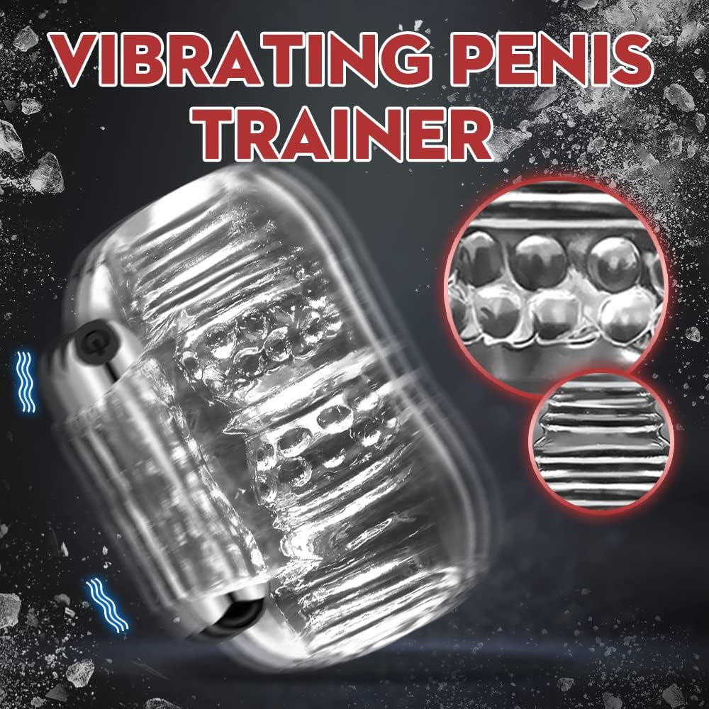 360°All-Around Wrapping Penis Trainer Glans Massager with 10 Vibration Modes