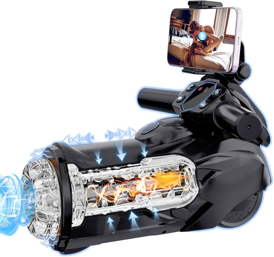 Smart Heated Automatic Masturbator Stroker Blowjob with 9 Thrusting Suction Vibration Modes