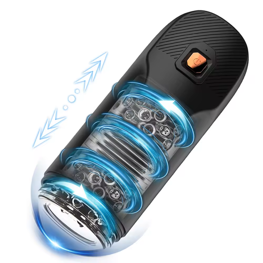 Automatic Masturbator Pocket Pussy Sex Machine with 9 Thrusting & 9 Rotating Modes