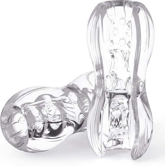 Open Ended Pocket Pussy Stroker Blowjob Penis Trainer Masturbator