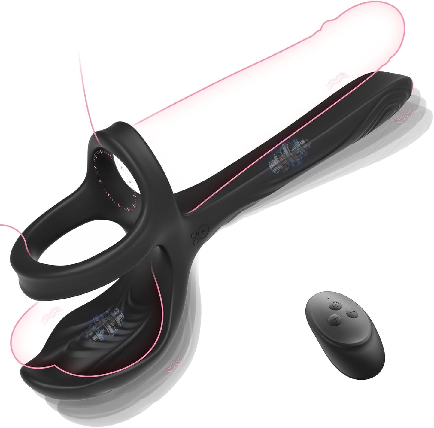 Testicles Vaginal Stimulator Cock Ring Penis Trainer Vibrator with 10 Modes