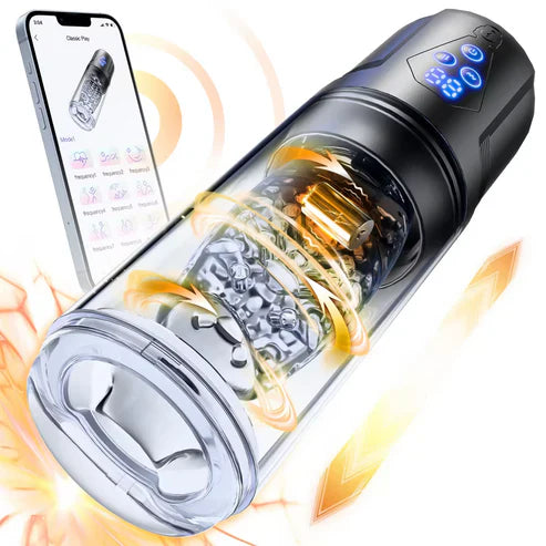 Automatic Masturbator Stroker Blowjob with 9 Thrusting Rotating & 9 Vibrating Patterns