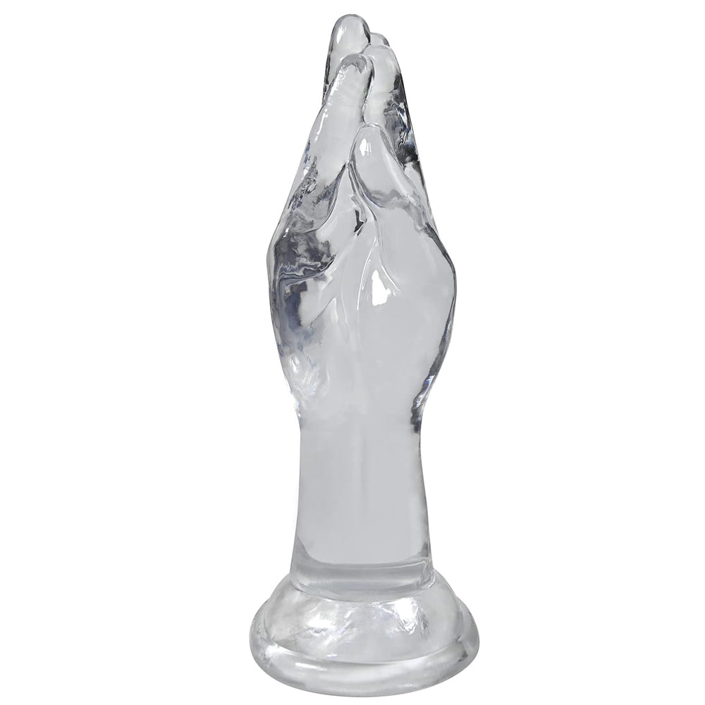 Transparent Realistic Hand Dildo with Strong Suction Cup