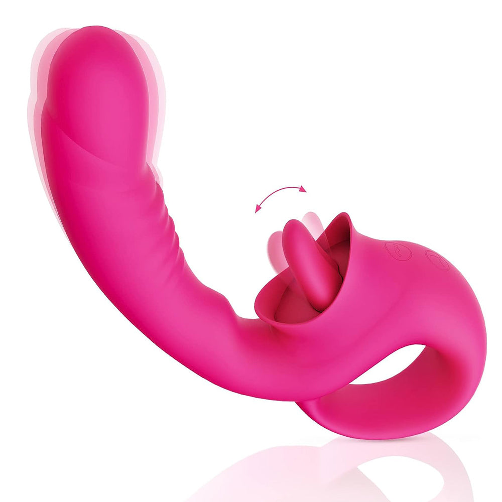 10 Licking & Vibrating Modes Clitoral Licking G Spot Vibrator