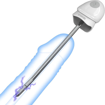 E-stim Penis Plug Vibrator Dilator with Urethral Catheter & 10 Vibration Modes