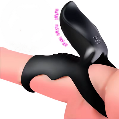 Electric Penis Trainer Cock Ring Vibrator Masturbator with 7 Powerful Modes