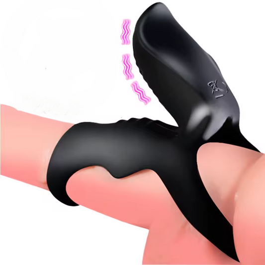 Electric Penis Trainer Cock Ring Vibrator Masturbator with 7 Powerful Modes