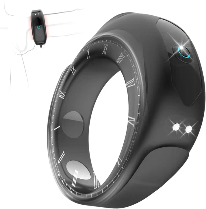 Adjustable Buckle Penis Ring Cockring Glans Trainer with 10 Vibration Modes