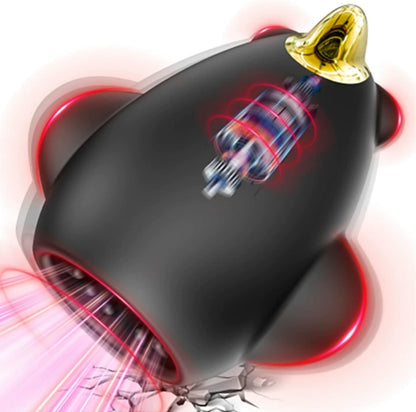 Electric Glans Vibrator Penis Trainer Masturbator with 10 Vibration Modes