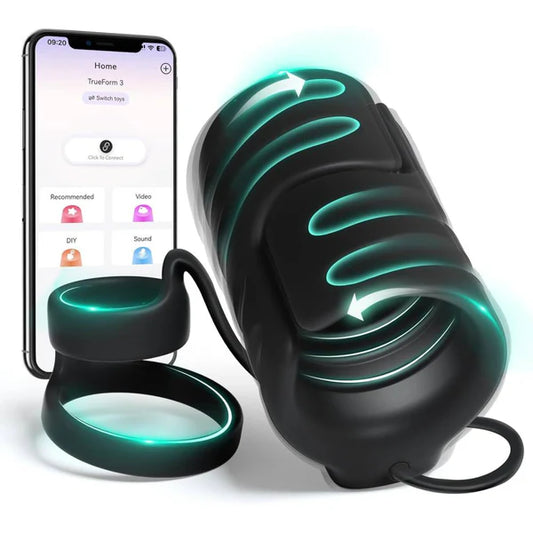 Electric Penis Trainer Vibrators Stroker Masturbator with 9 Vibration Modes