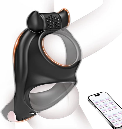 APP Control Cock Ring Penis Trainer Vibrator Stimulator with 9 Vibrations