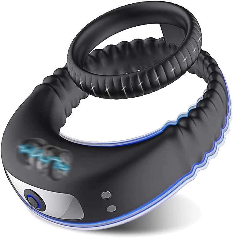 Penis Rings Vibrator Enhancer Glans Trainer with 10 Vibration Modes