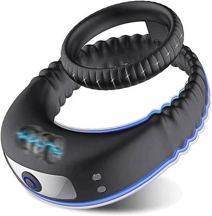 Penis Rings Vibrator Enhancer Glans Trainer with 10 Vibration Modes