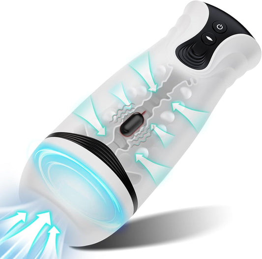 Automatic Sucking Masturbator Penis Trainer with 10 Vibration & 4 Sucking Modes