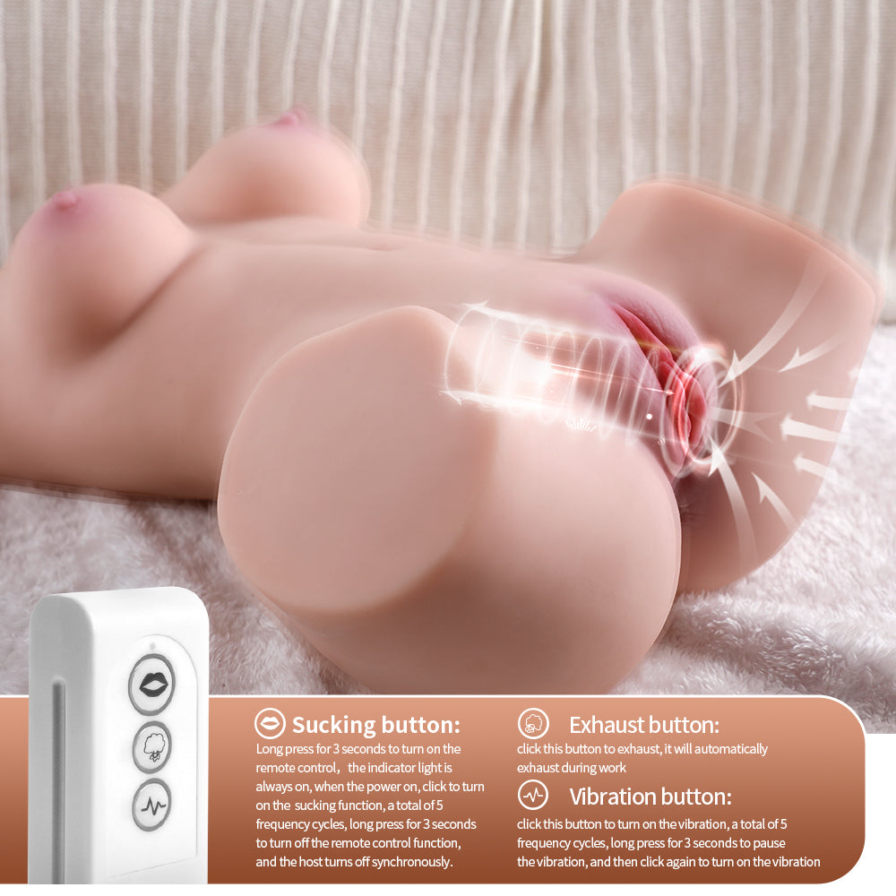 Delia Auto - 18.7LB Sucking Vibrating Sex Doll Torso