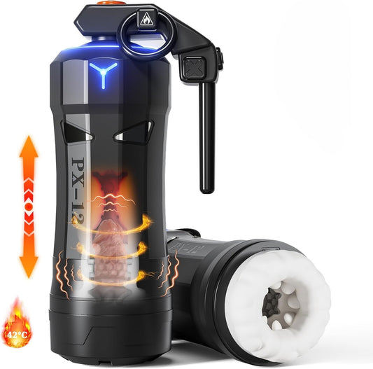 Automatic Heated Masturbator Stroker Pocket Pussy with 8 Thrusting 10 Vibration Modes