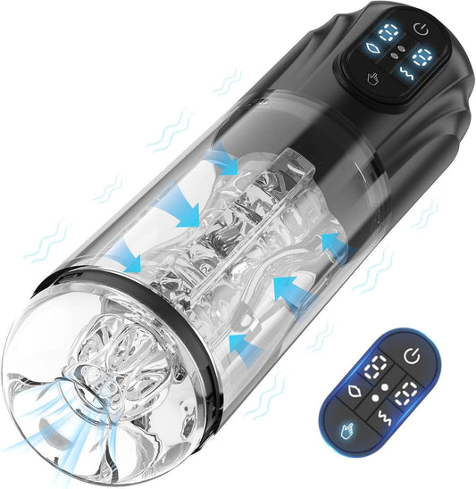 2 IN 1 Automatic Sucking Masturbator Blowjob with 10 Vibrating & Suction Modes