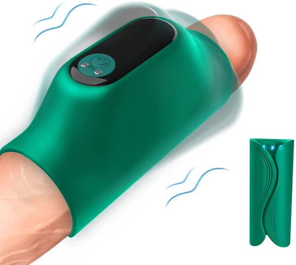 Hands-free Penis Trainer Glans Vibrator Massager with 9 Pulsation Modes