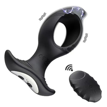Anal Vibrator Butt Plug Prostate Massager with 3 Electric Shock & 7 Vibration Modes
