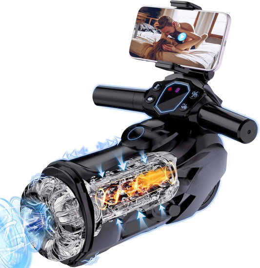 Automatic Masturbator Penis Pump Blowjob with 9 Thrusting/Sucking/Vibrating Heating