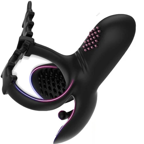 Adjustable Penis Massager Vibrator Glans Stimulator with 9 Vibration Modes