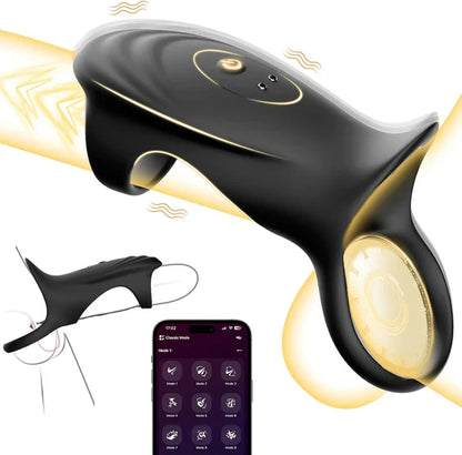 Electric Cock Ring Penis Trainer Vibrator Masturbator with 9 Vibration Modes