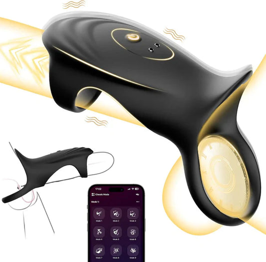 Electric Cock Ring Penis Trainer Vibrator Masturbator with 9 Vibration Modes