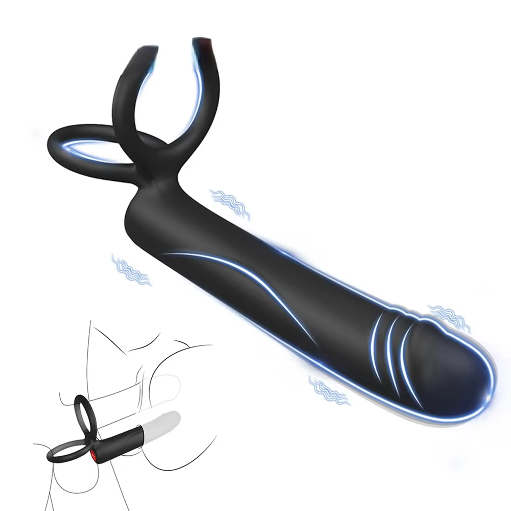 3 IN 1 Anal Dildo Vibrator Butt Plug with 10 Vibration Modes