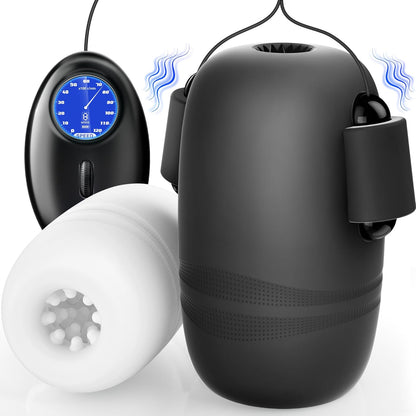 6 IN 1 Penis Trainer Pocket Pussy Masturbator with 8 Vibrating & 12 Frequencies Modes