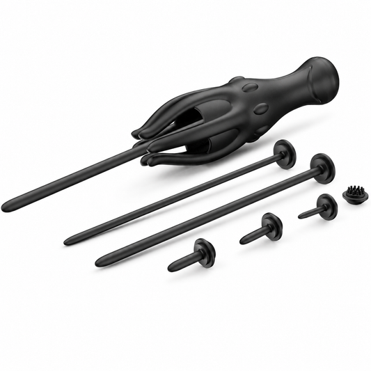 Penis Vibrator Stimulator Urethral Sounds Set Msturbator with 10 Vibrations