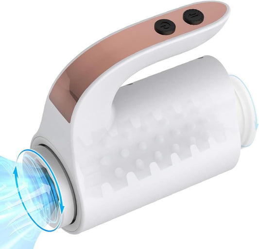 2 in 1 Automatic Masturbator Penis Trainer with 10 Telescopic Rotation Vibration Modes