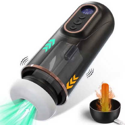 360° Wrapping Automatic Masturbator with 9 Vibrating & 7 Thrusting & 5 Sucking