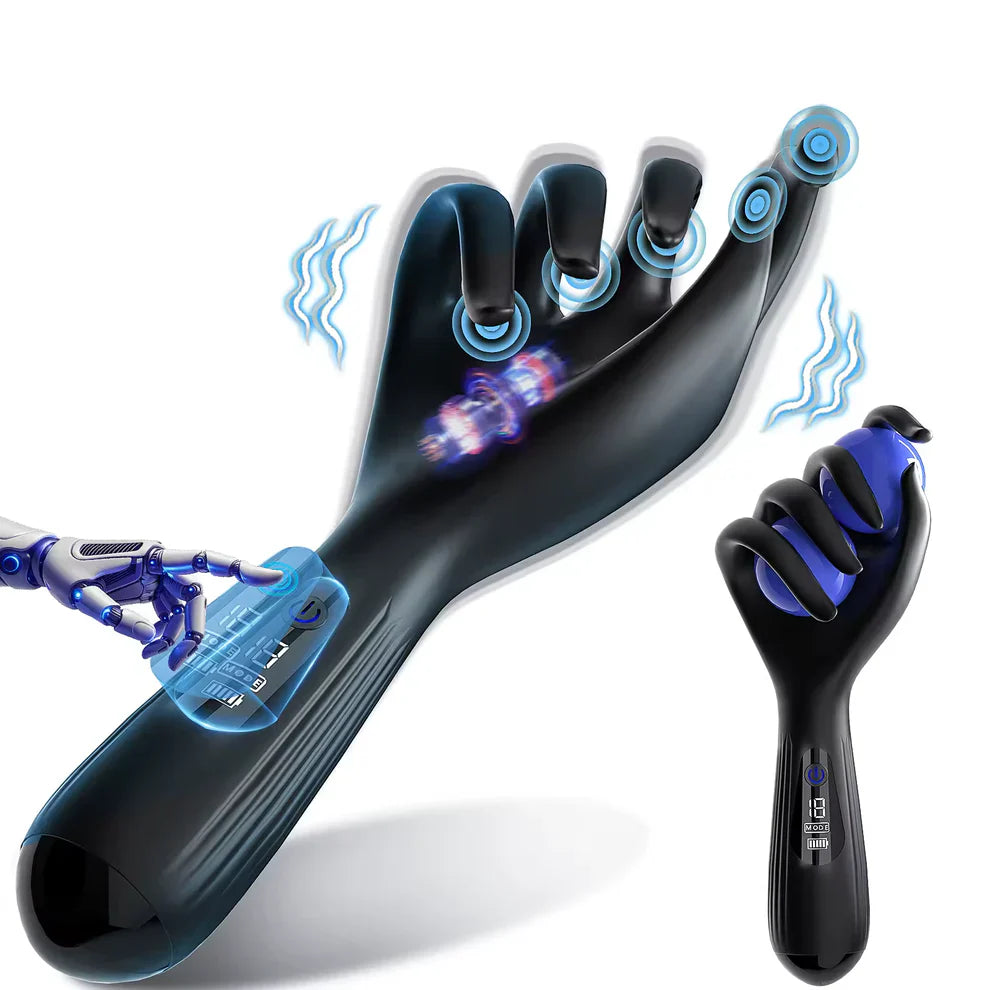 LED Display Penis Trainer Glans Vibrator Massager Masturbator with 10 Vibration Modes