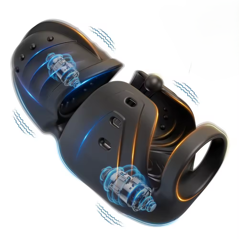 360° Wrapped Penis Trainer Vibrator Cock Ring with 10 Swing & 10 Vibrating Modes