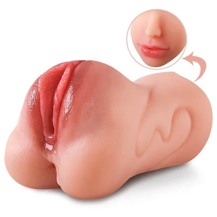 2 Chanels Portable Realistic Blowjob Stimulator Pocket Pussy