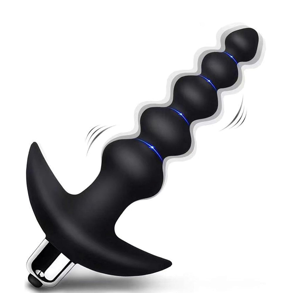 Masseur de prostate vibrateur de perles anales avec vibrations à 10 fréquences 