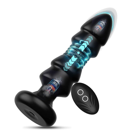 Thrusting Anal Vibrator Prostate Massager with 5 Vibrations & Thrusts