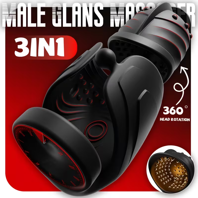 360° Wrapped Penis Trainer Vibrator Cock Ring with 10 Swing & 10 Vibrating Modes