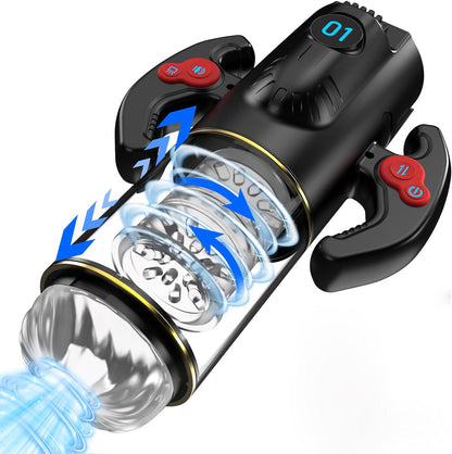 Automatic Sucking Male Masturbator Cup with 9 Thrusting Rotating Modes