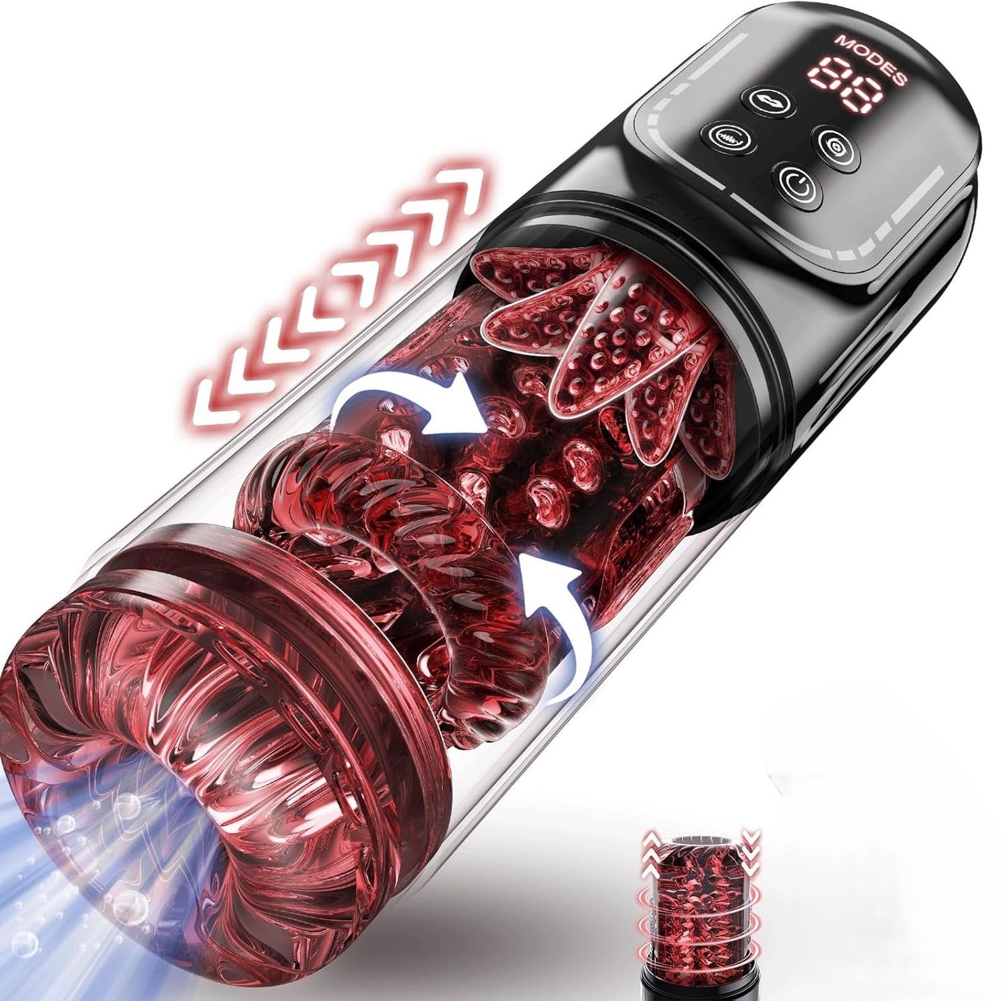 Automatic Masturbator Penis Pump with 12S Vacuum Pump & 7 Thrusting Rotating Vibrating Sucking Licking