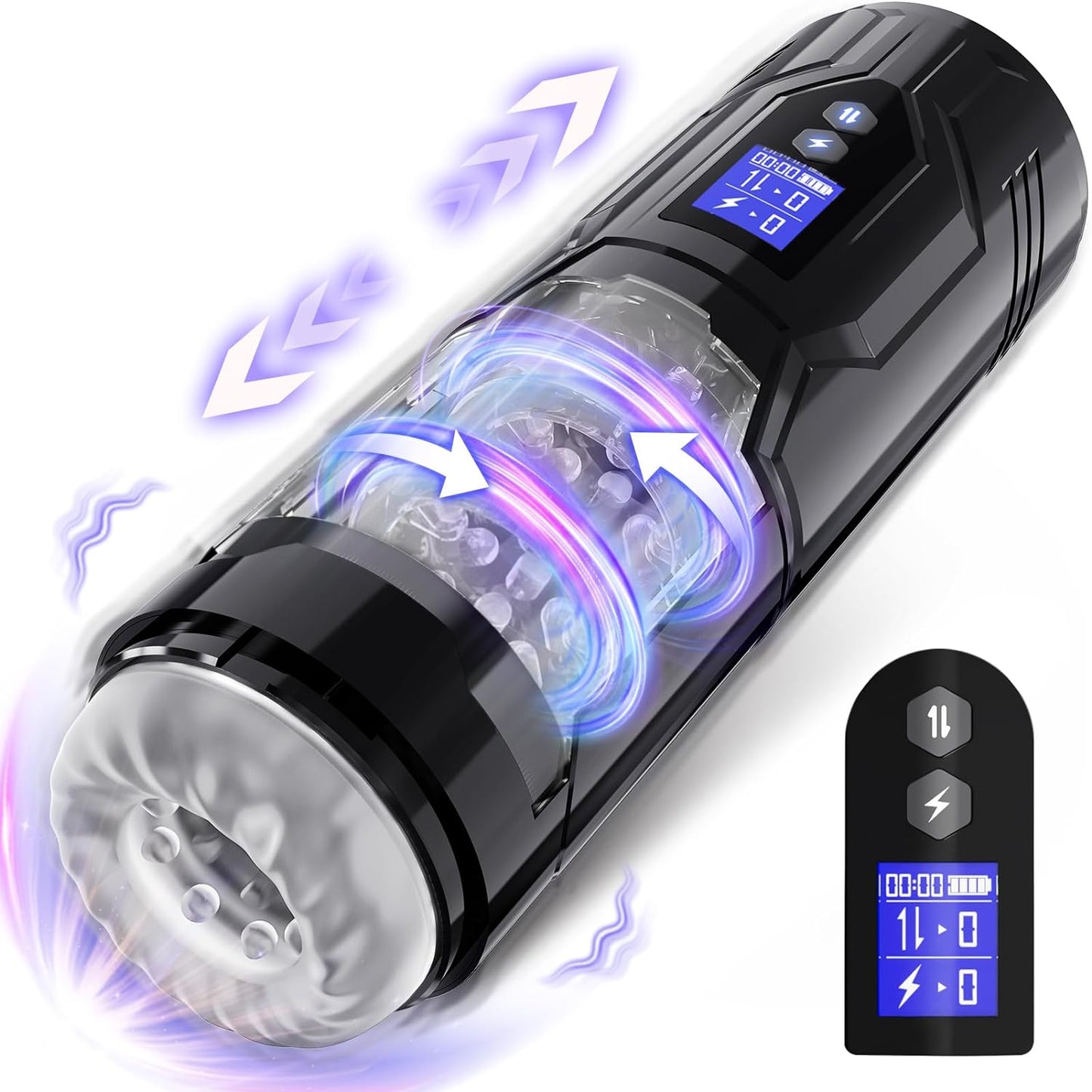 360°Deep Thrusting & Rotating Male Masturbator with 7 Vibrating Modes