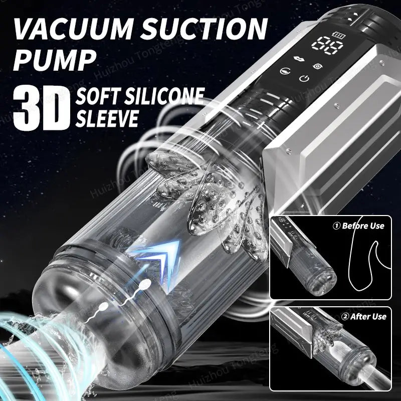 Automatic Masturbator Penis Pump Blowjob with 7 Sucking& Vibrating& Thrusting& Rotating Modes