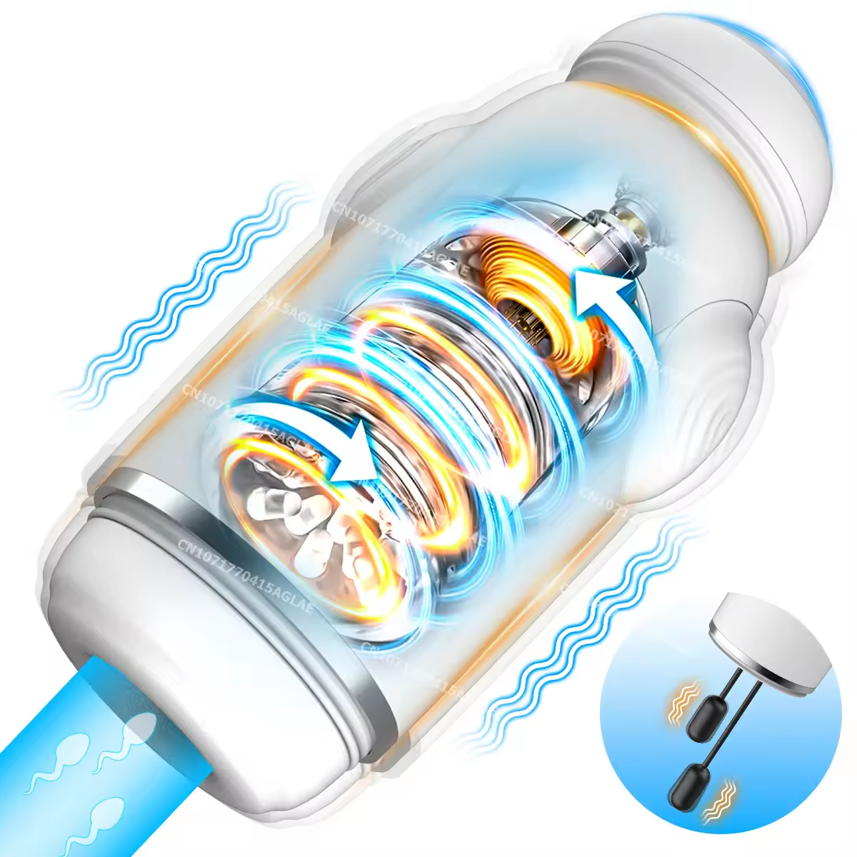 Automatic Masturbator Penis Trainer Vibrator Stroker Blowjob with 10 Vibration Modes