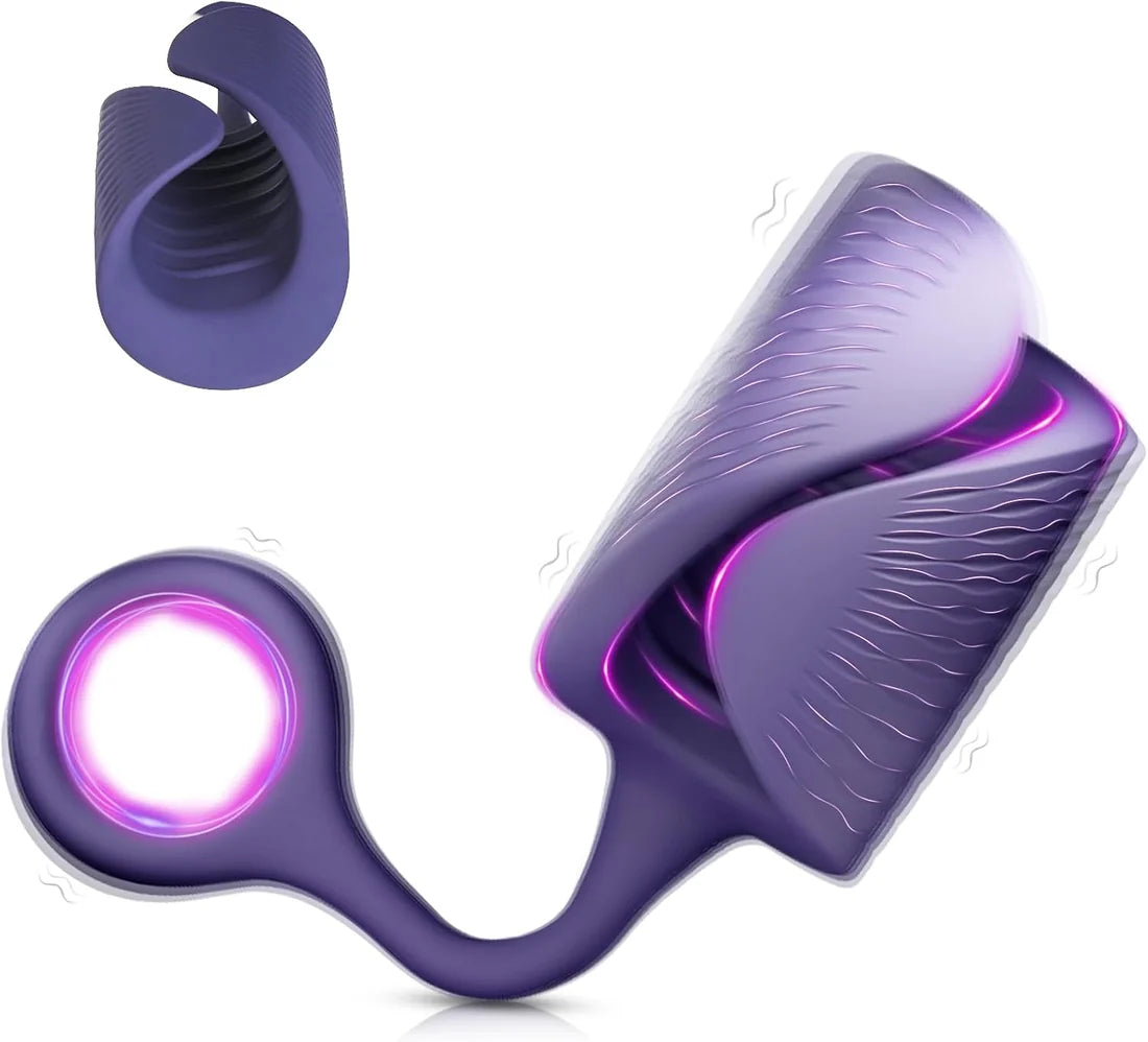Penis Trainer Vibrator Cock Ring Massager with 10 Powerful Vibration Modes