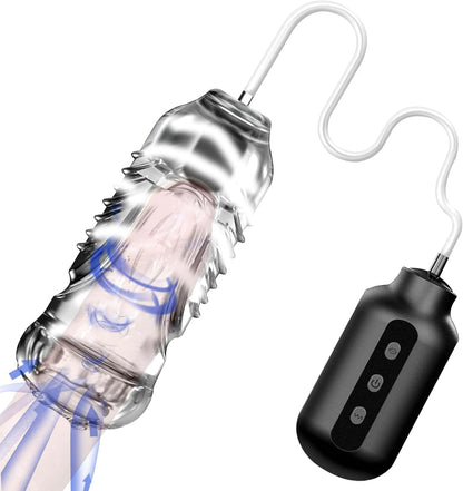 Electric Penis Trainer Pocket Pussy Masturbator with 7 Vibration & Vacuum Suction Modes